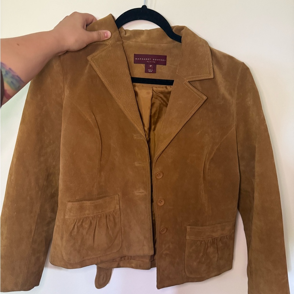 Margaret Godfrey Petite Suede Blazer — Size 8P — AS-IS - Picture 1 of 8
